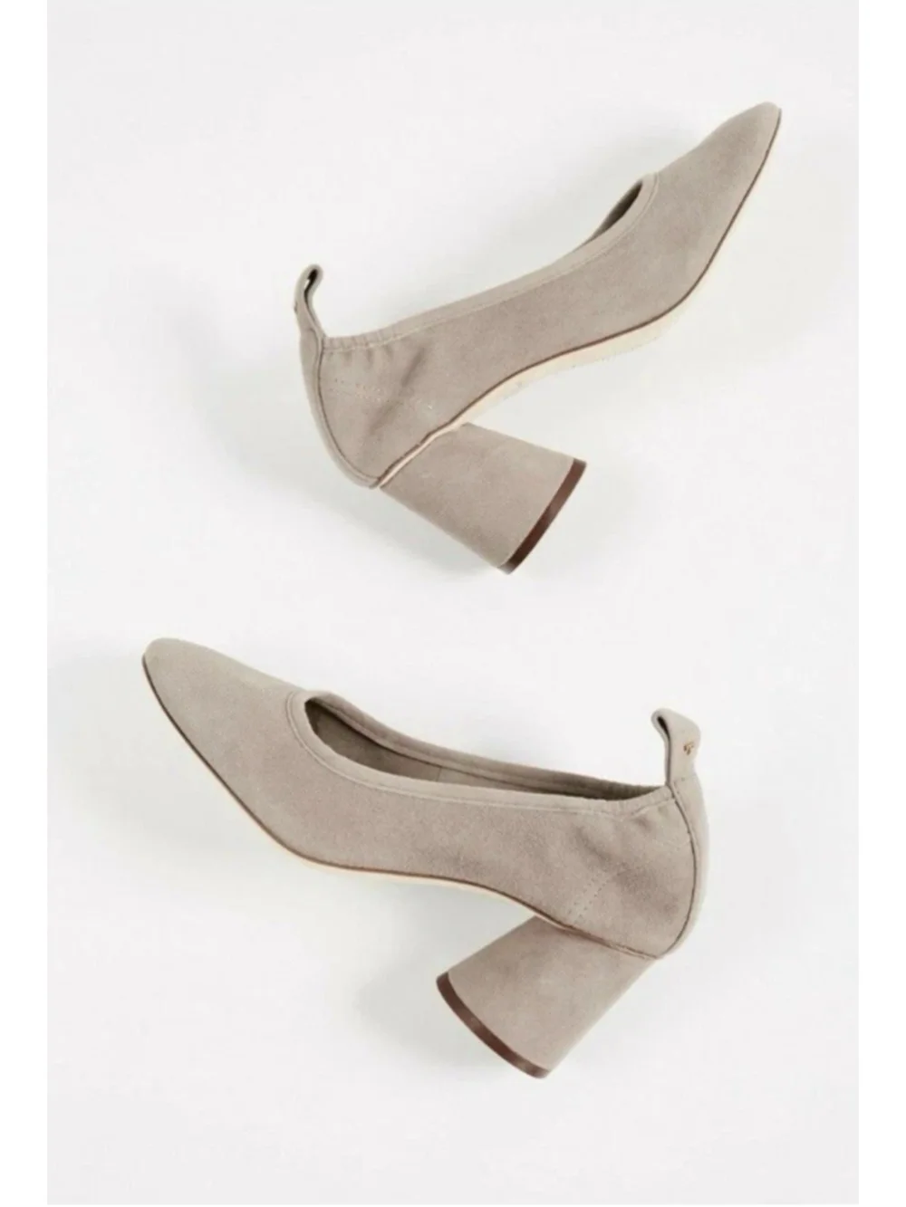 Tory Burch Shoes Womens Therese Slip On Pumps Suede Block Heels Casual 7